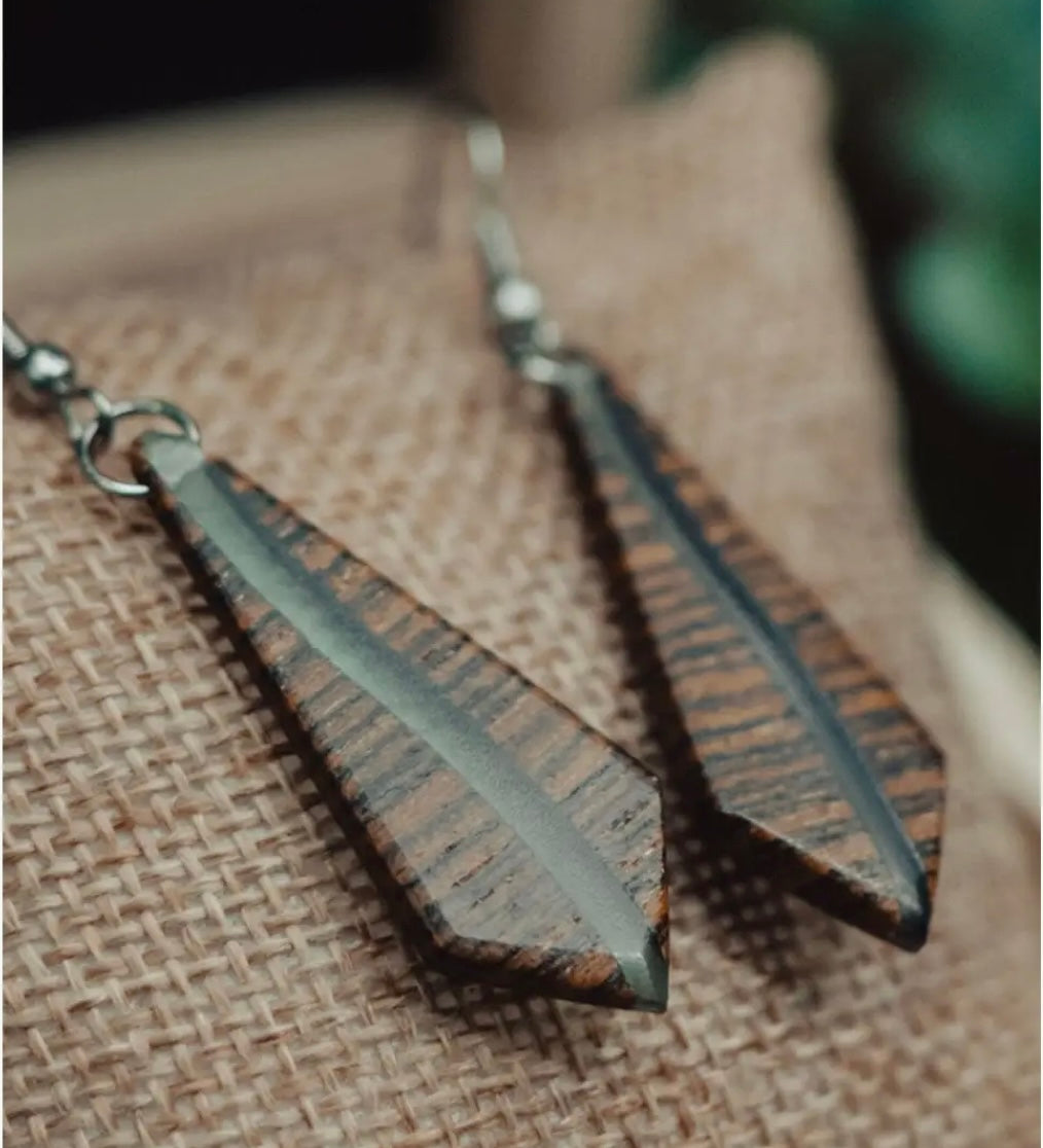 Boucles d’oreilles en bois de Bocote