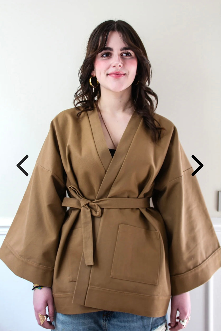 Kimono - SUZANNE - Coton Bio Brun