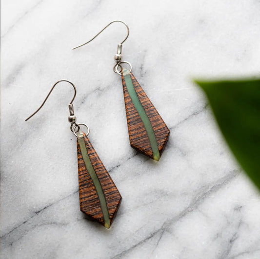 Boucles d’oreilles en bois de Bocote