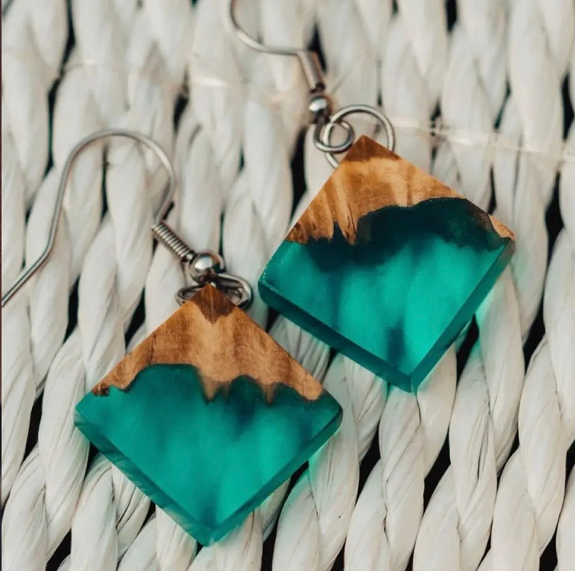 Boucle d’oreilles en loupe d’eucalyptus