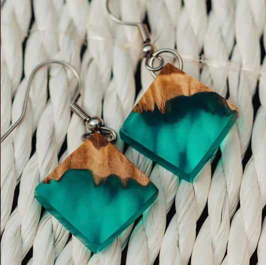 Boucle d’oreilles en loupe d’eucalyptus