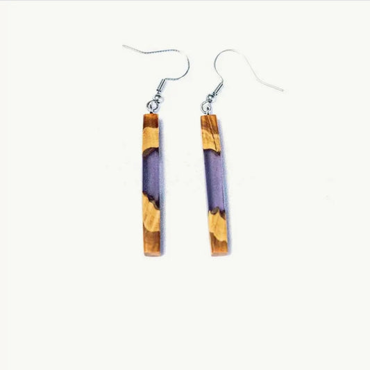 Boucles d’oreilles en loupe d’eucalyptus -