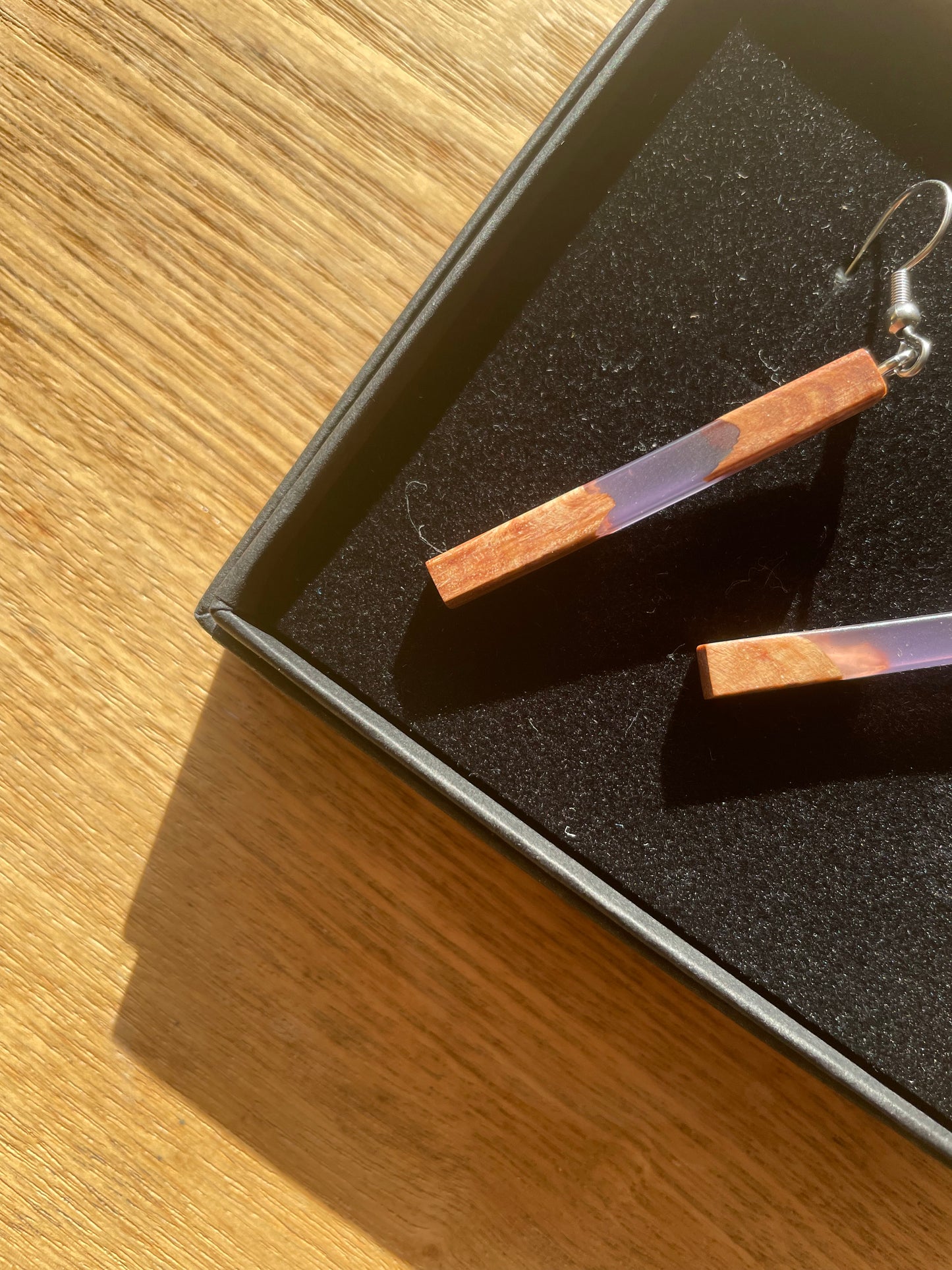 Boucles d’oreilles en loupe d’eucalyptus -