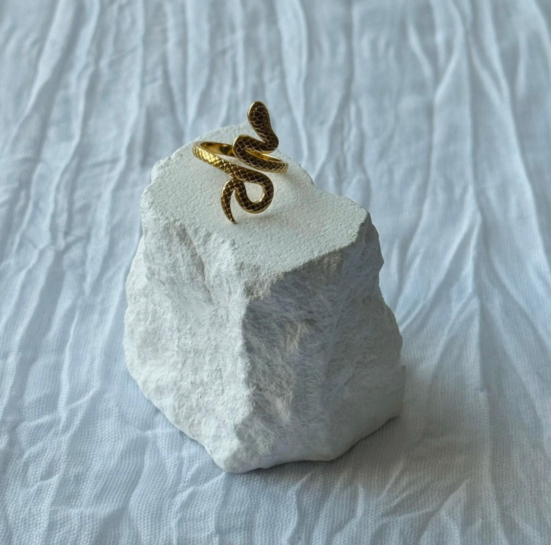 Bague serpent ajustable