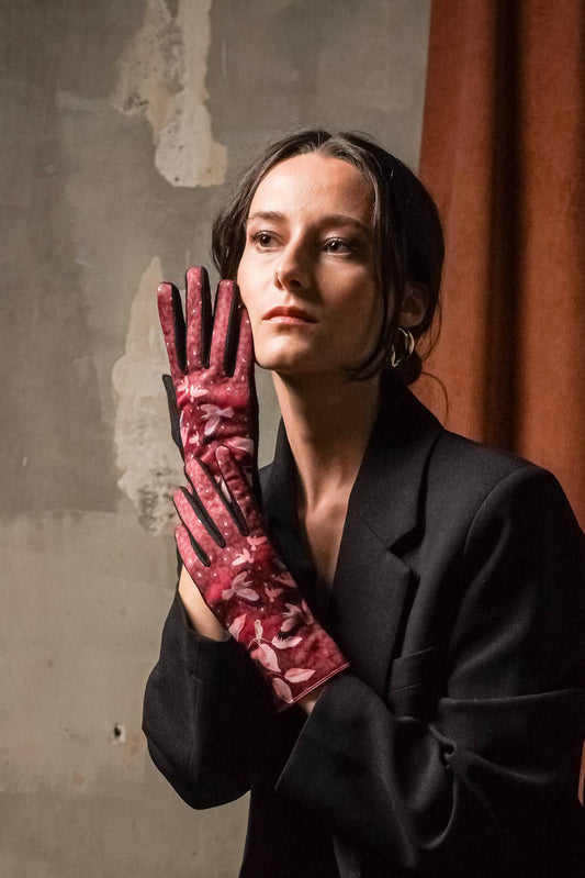 Gants femme en jersey - LAURIER ROSE